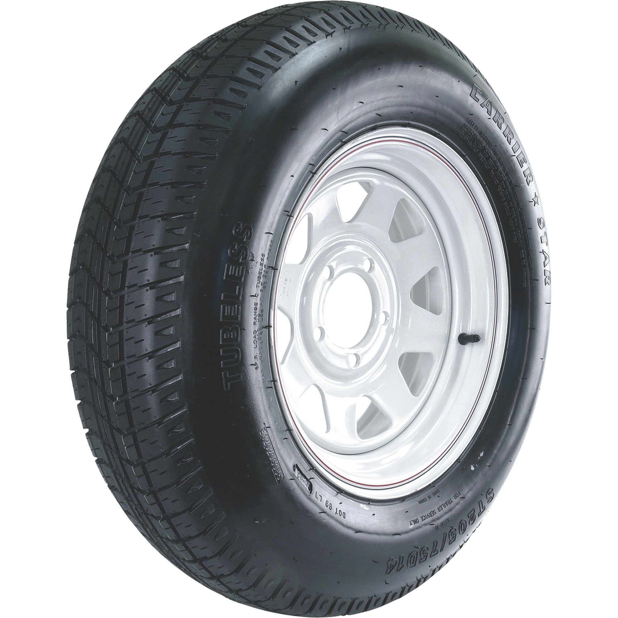 Kenda Loadstar, 15in. Spoke Wheel, Tire Diameter 27.36 in, Load Range Rating C, Bolt Pattern 5 Model# DM205D5C-5CIN